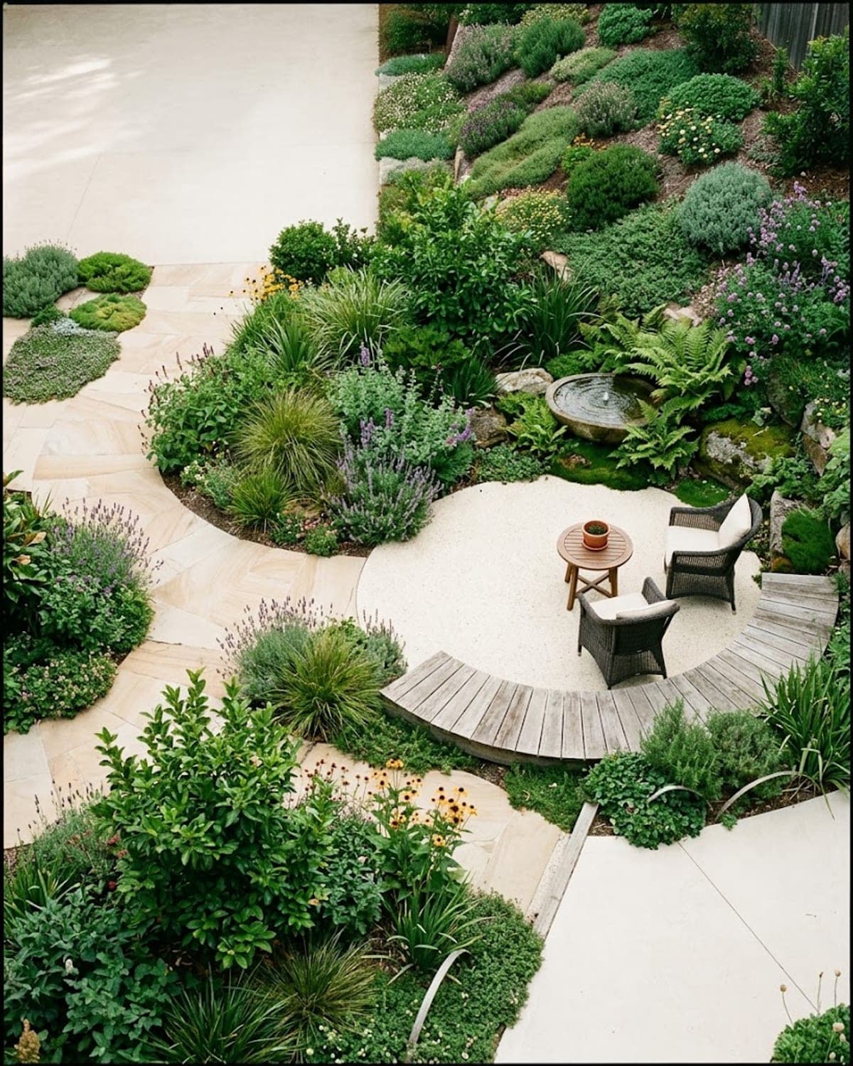 Hillside landscaping when mowing isn't an option
